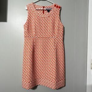 Vineyard Vines Orange and White Patterned Dress